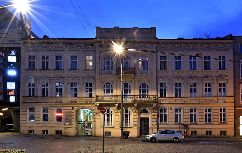 Poznan Palast Anderschow erbaut 1856 von Architekt Gustav Schulz für Wilhelm Ernst und Carl Anderschów in der Aleja Karola Marcinkowskiego 20