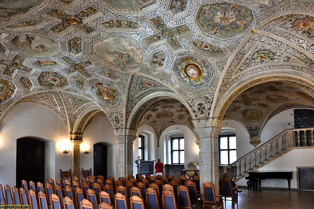 Poznan Rathaus. Ratusz. Der Grosse Saal. Renaissance von Baumeister Giovanni Battista di Quadro Wielka Sień