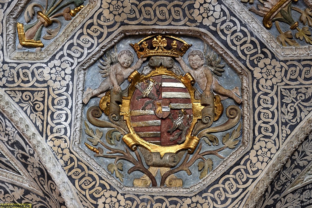 Poznan Rathaus. Ratusz. Der Grosse Saal. Renaissance von Baumeister Giovanni Battista di Quadro Wielka Sień