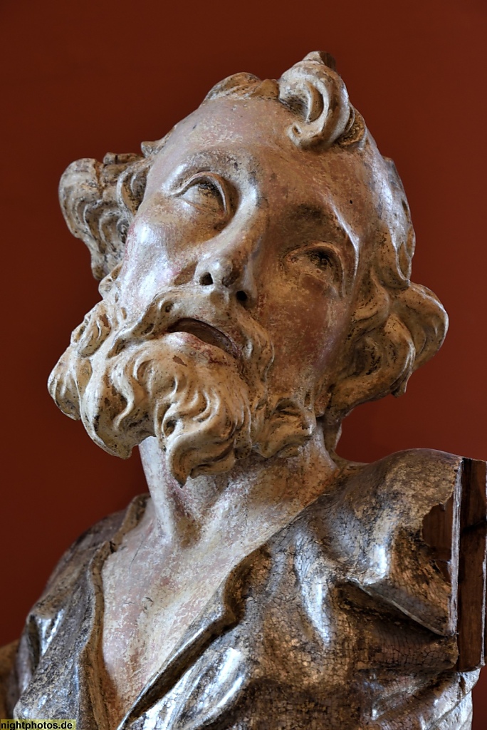 Poznan Rathaus. Ratusz. Der königliche Saal. Restauriert 1954. Sala Królewska. Skulptur