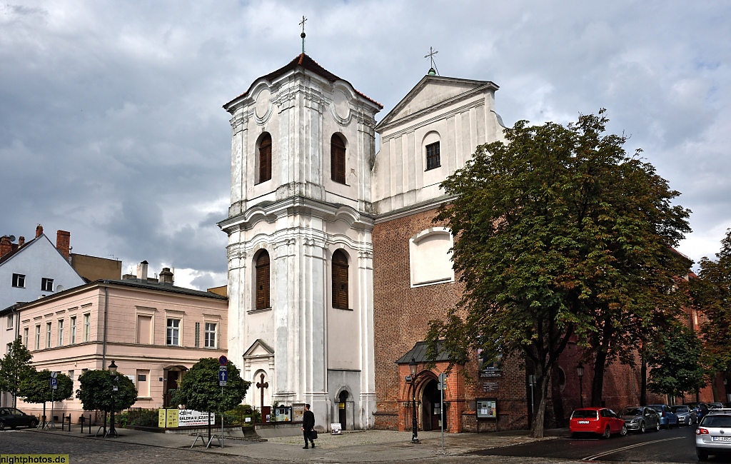 Poznan Altstadt Kirche des Heiligsten Herzens Jesu und die Mutter Gottes des Trostes in Poznan. Erbaut 1253