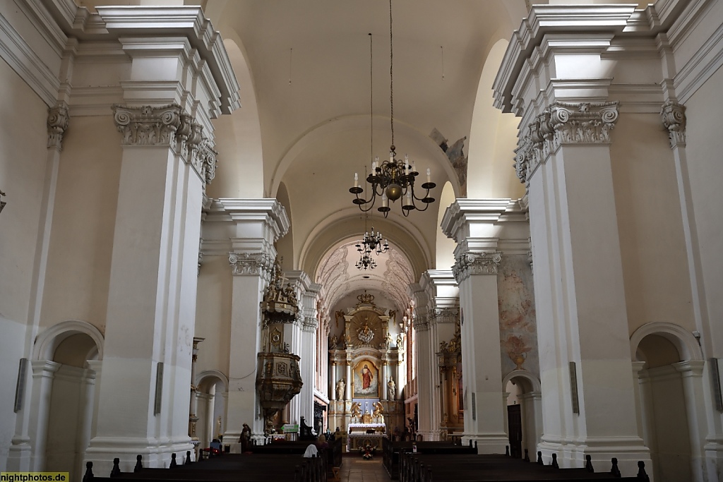Poznan Altstadt Kirche des Heiligsten Herzens Jesu und die Mutter Gottes des Trostes in Poznan. Erbaut 1253