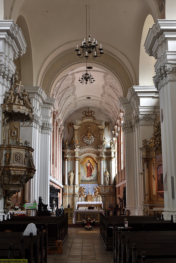 Poznan Altstadt Kirche des Heiligsten Herzens Jesu und die Mutter Gottes des Trostes in Poznan. Erbaut 1253