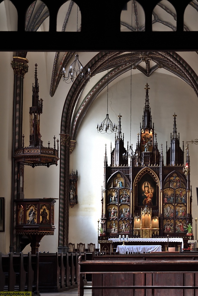 Poznan Altstadt Kirche des Heiligsten Herzens Jesu und die Mutter Gottes des Trostes in Poznan. Erbaut 1253