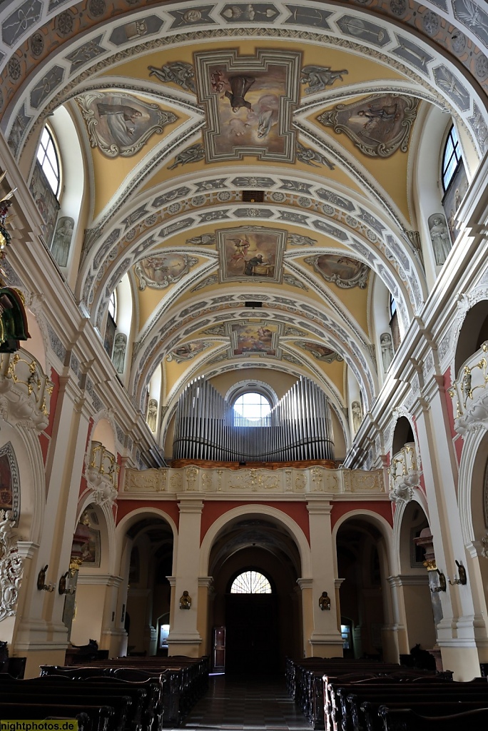 Poznan Altstadt. Franziszkanska. Franziskanerkirche des Heiligen Antonius von Padua erbaut 1728