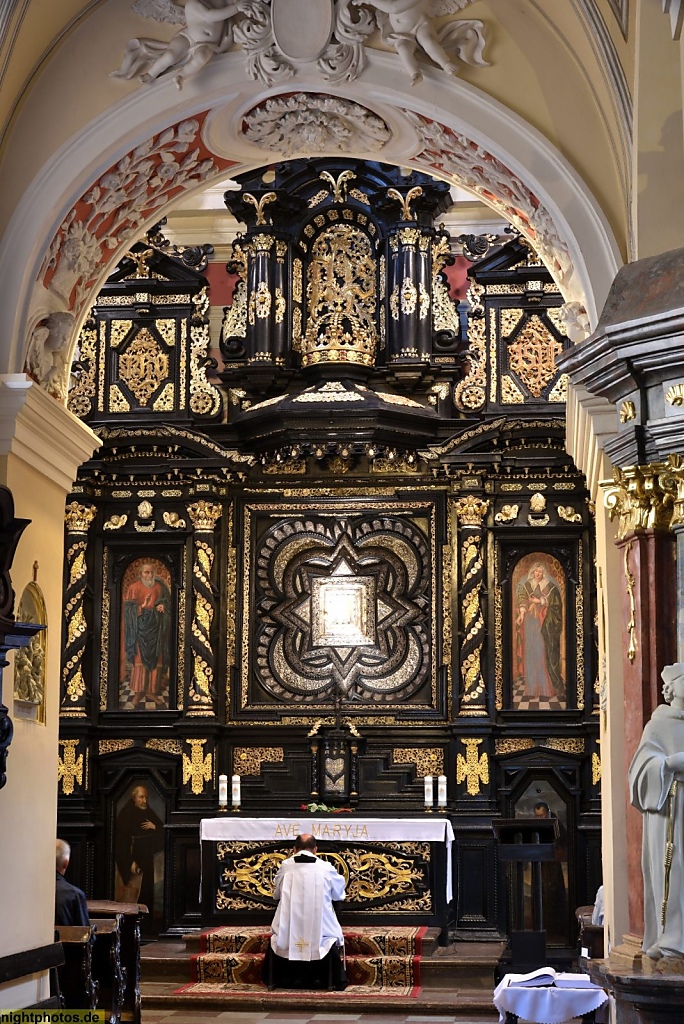 Poznan Altstadt. Franziszkanska. Franziskanerkirche des Heiligen Antonius von Padua erbaut 1728