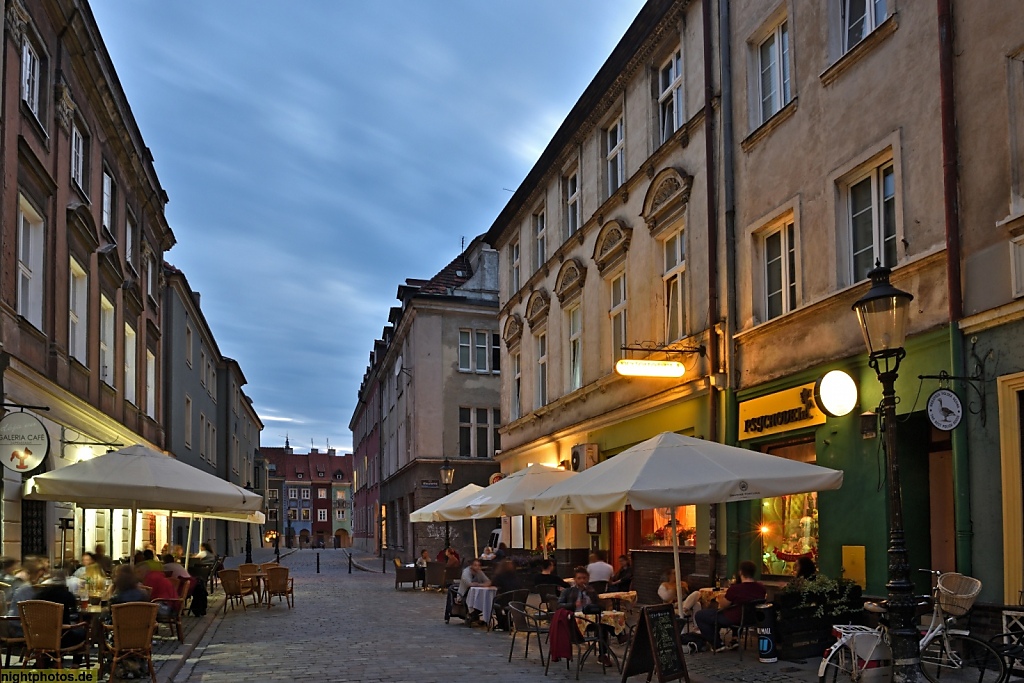 Poznan Altstadt Strassenrestaurants Ulica Wozna 2-5