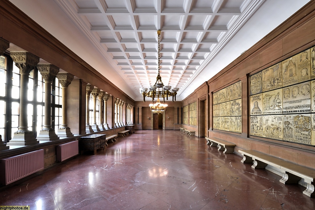 Poznan Kaiserliches Residenzschloss erbaut 1905-1910 von Architekt Franz Schwechten. Zamek Cesarski w Poznaniu. Innenaufnahme