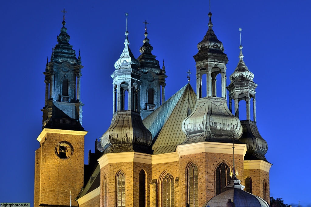 Poznan. Posener St-Peter-und-Paul-Kathedrale erbaut ab 14 Jahrhundert. Bazylika archykatedralna św Piotra i św Pawła w Poznaniu. Katedra Poznańska