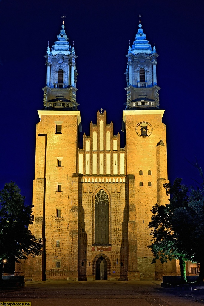 Poznan. Posener St-Peter-und-Paul-Kathedrale erbaut ab 14 Jahrhundert. Bazylika archykatedralna św Piotra i św Pawła w Poznaniu. Katedra Poznańska