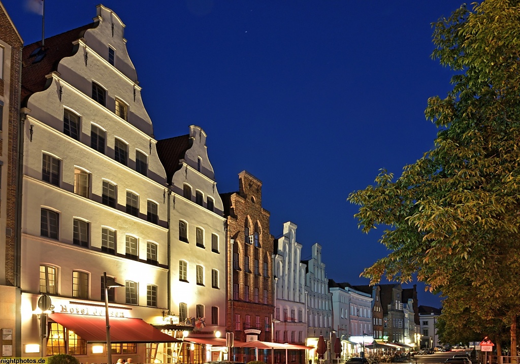 Lübeck Giebelhäuser an der Obertrave
