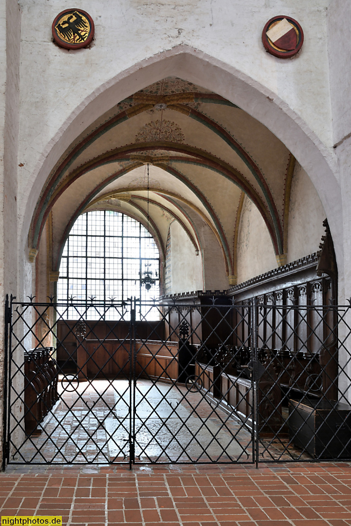 Lübeck Marienkirche erbaut 1277-1351 in norddeutscher Bachsteingotik. Bürgermeisterkapelle erbaut um 1390 vom Rat der Stadt