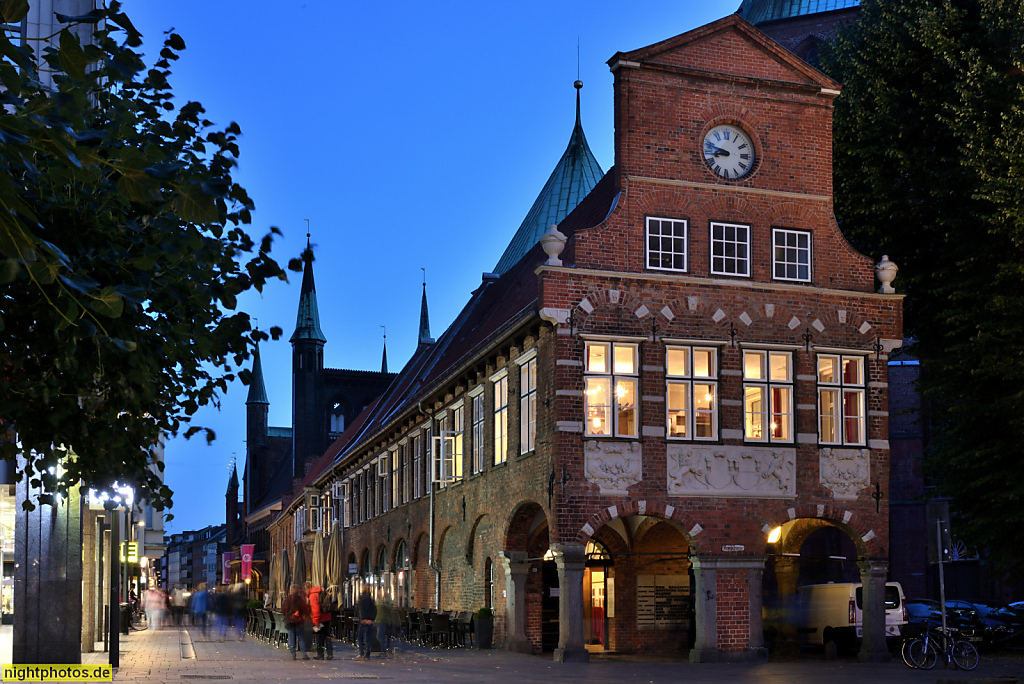 Lübeck Kanzleigebäude seit 14 Jhdt. Neorenaissancefassade. Breite Strasse 62