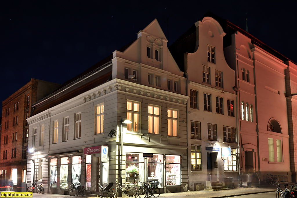 Lübeck Klassizistische Fassade Königsstrasse Ecke Pfaffenstrasse