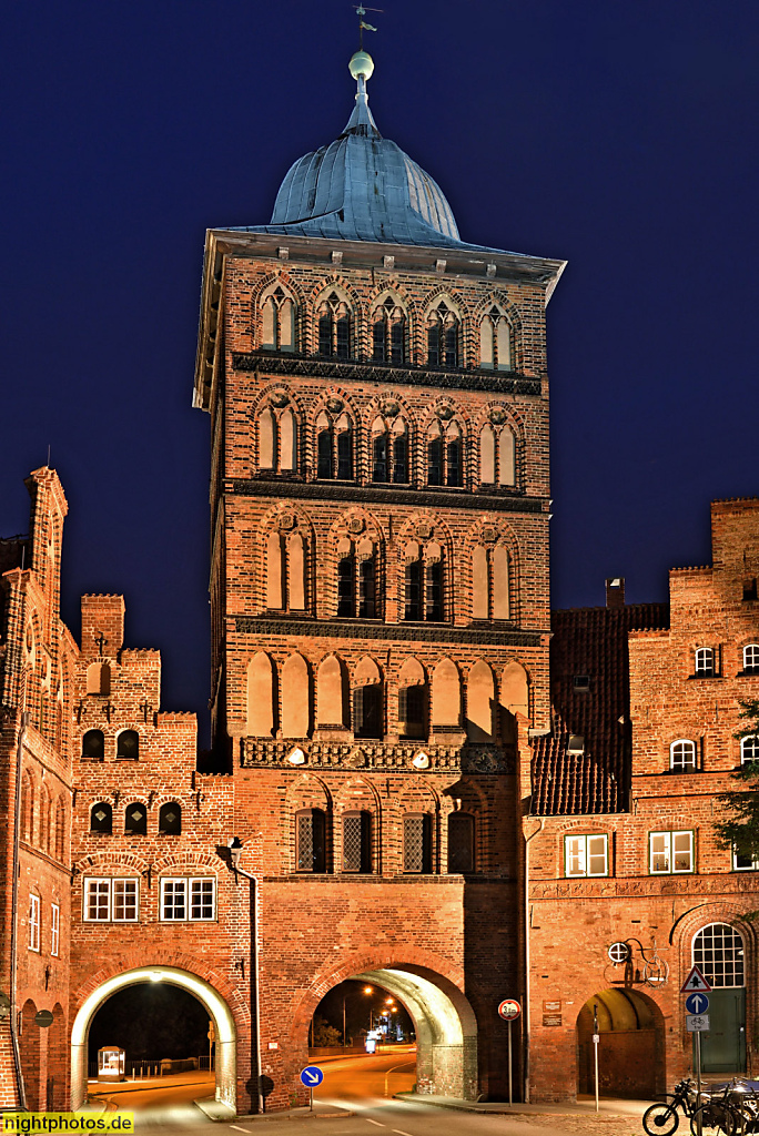 Lübeck Burgtor erbaut 1444 vom Stadtbaumeister Nicolas Peck. Teil der Lübecker Burg