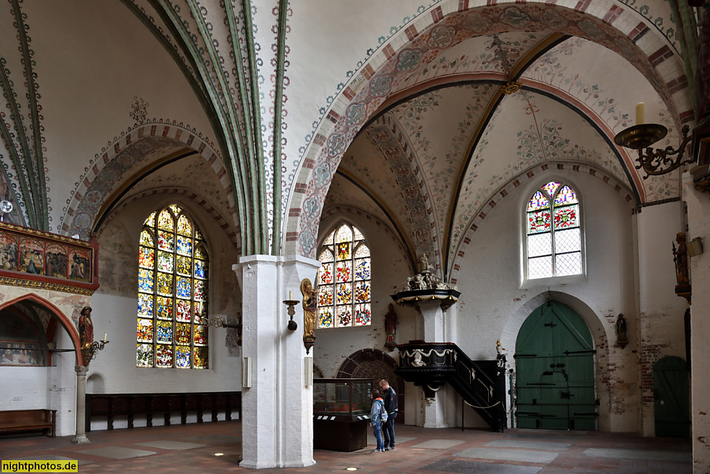 Lübeck Koberg Heiligen-Geist-Hospital erbaut 1286 als Sozialeinrichtung. Kirchenfenster