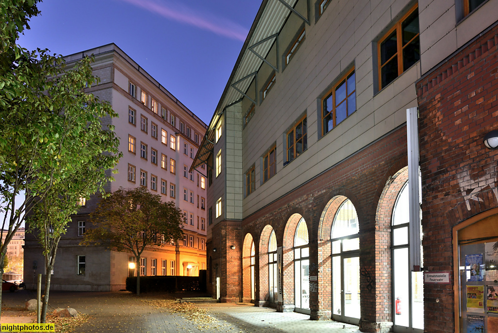 Berlin Friedrichshain Alte Feuerwache seit 1998 Kulturhaus mit Theater erbaut nach Plänen von Hermann Blankenstein