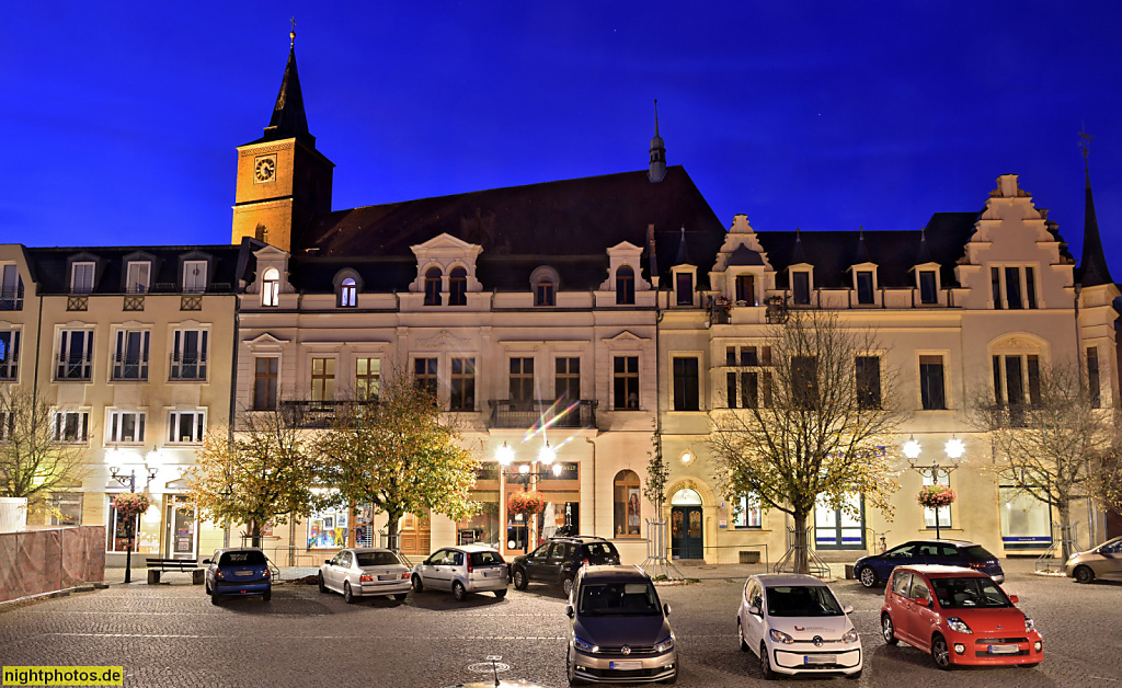 Bernau Wohnhäuser am Marktplatz erbaut 1890. Ehemals Tiede-Junker’sches Holzfachwerk-Wohnhaus