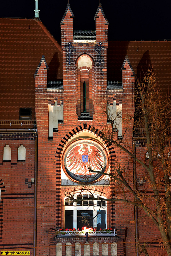 Berlin Lichtenberg Rathaus erbaut 1896-1898 im Neobarock. Bauausführung von Gemeindebaumeister Franz Emil Knipping