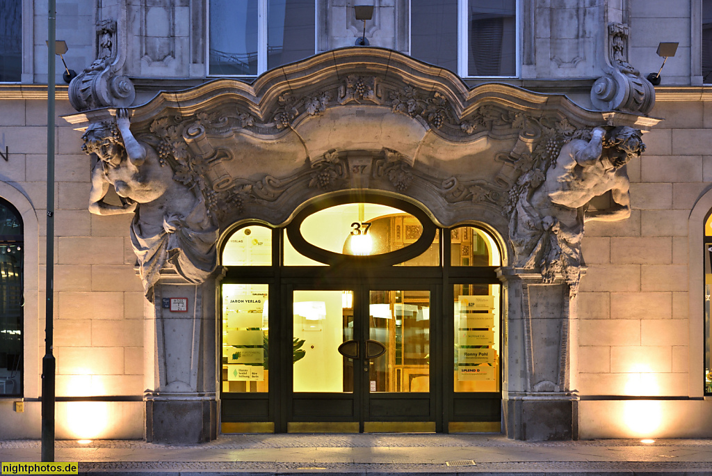 Berlin Mitte Dorotheenstrasse Nr. 37 erbaut 1904 als Hotel Splendid von Gronau und Graul für Bauherr H. Loewy