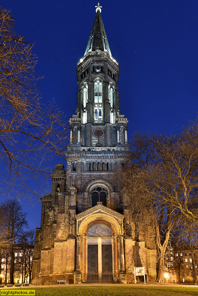 Berlin Mitte Zionskirche erbaut 1866-1873 von Gustav Möller und August Orth im Stil lombardischer Romanik