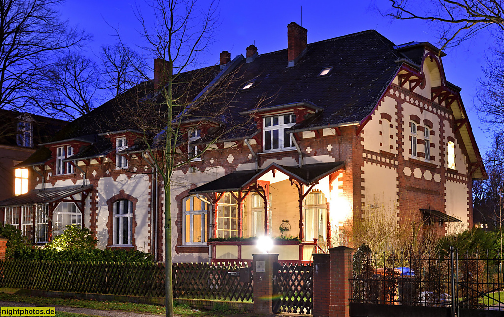 Berlin Lichterfelde Doppelwohnhaus in der Paulinenstrasse erbaut 1893-1895 von Bauingenieur Beckmann 