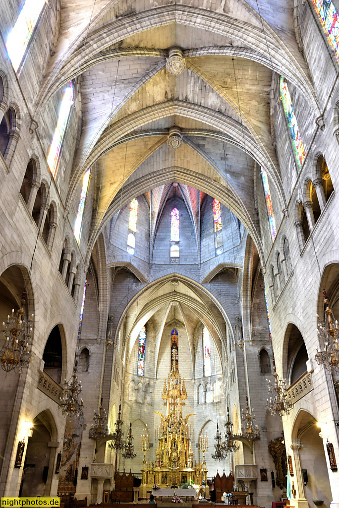 Mallorca Manacor Kirche Nostra Senyora dels Dolors erbaut Ende 19 Jhdt von Baumeister Rector Rubi. Turm von Architekt Gaspar Bennàssar i Moner