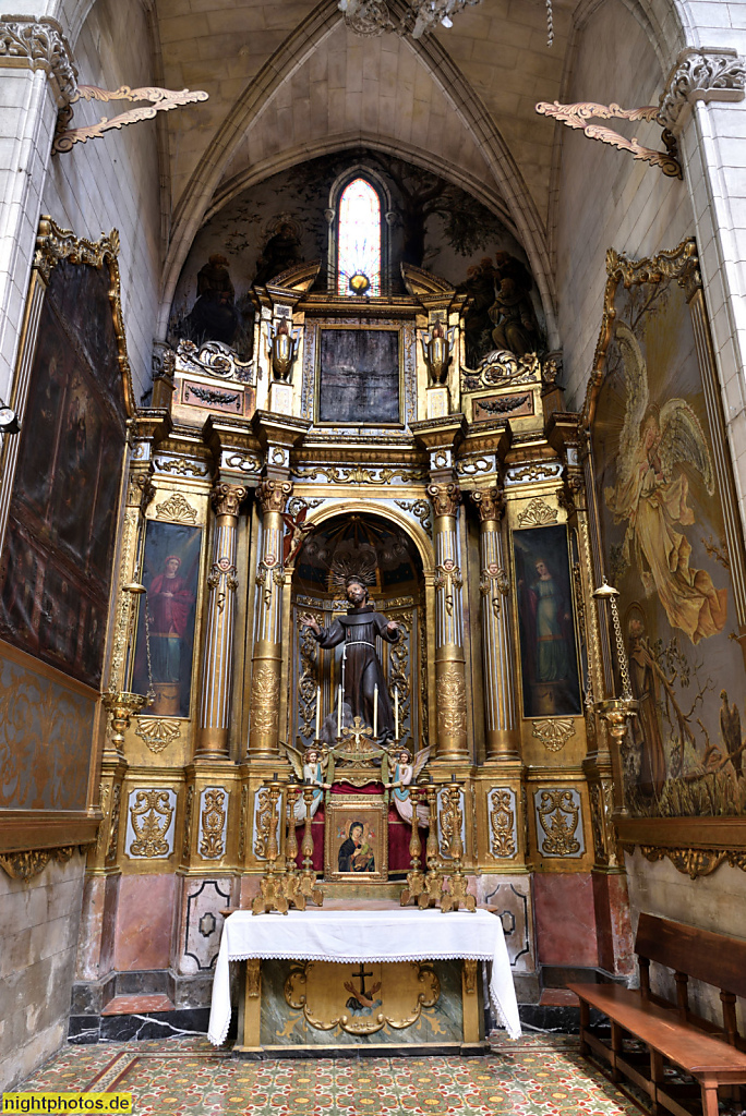 Mallorca Manacor Kirche Nostra Senyora dels Dolors erbaut Ende 19 Jhdt von Baumeister Rector Rubi. Seitenkapelle des Hl. Franziskus