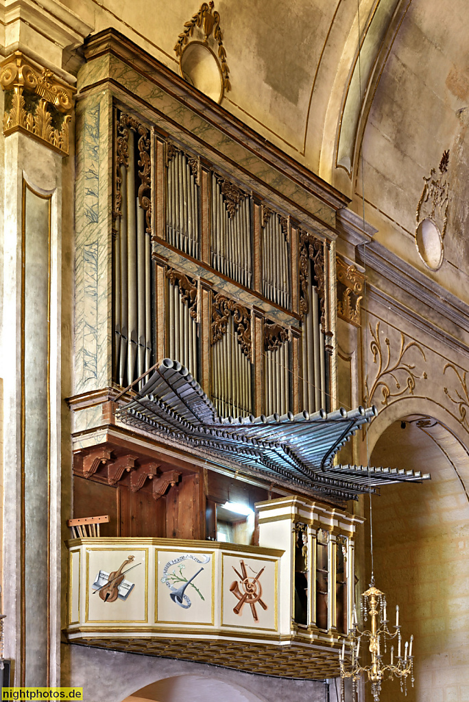 Mallorca Manacor Domikaner Klosterkirche Sant Vicenc de Ferrer erbaut 1597-1617. Orgel mit Hornregister