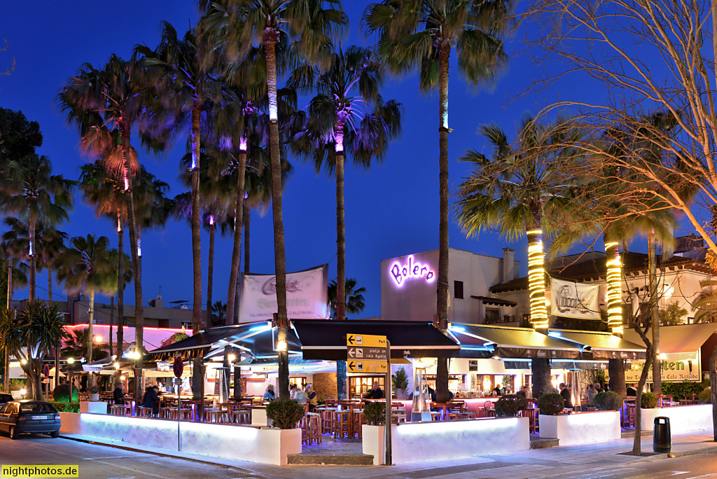 Mallorca Cala Ratjada Biergarten und Bar 'Chocolate' an der Carrer Elionor Servera