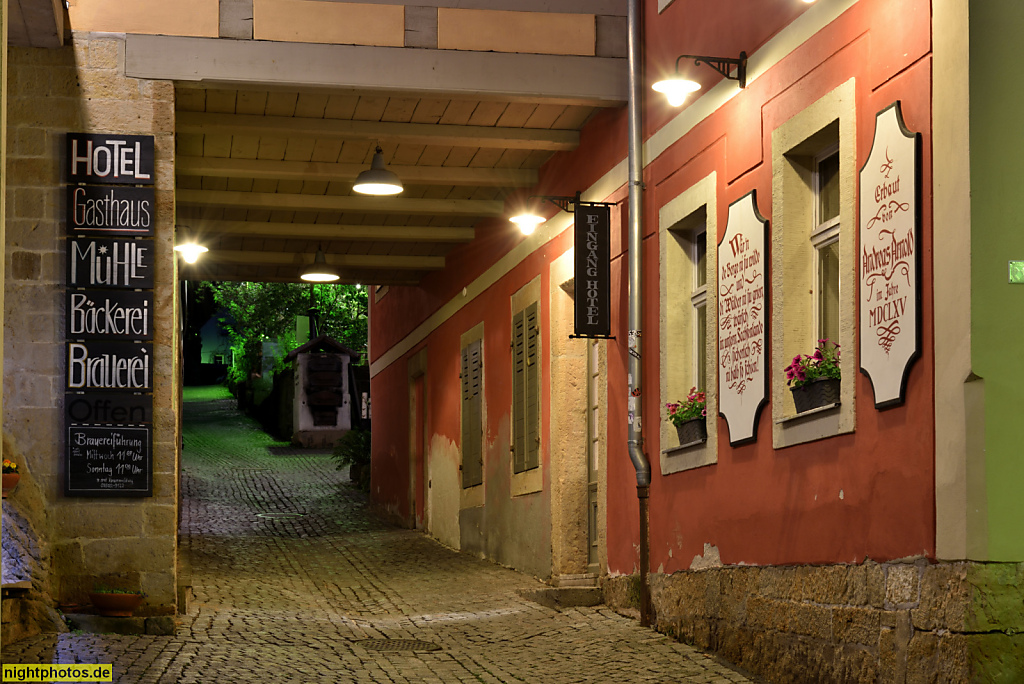 Bad Schandau Ortsteil Schmilka. Gasthof zur Mühle erbaut als Schmilksche Mühle 1665 von Andreas Arnold