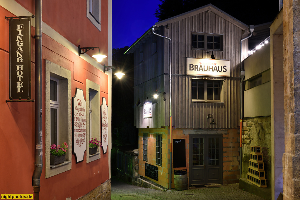 Bad Schandau Ortsteil Schmilka. Gasthof zur Mühle erbaut als Schmilksche Mühle 1665 von Andreas Arnold