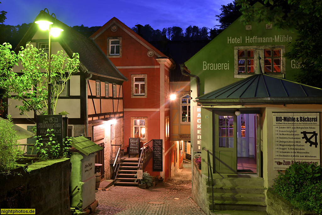 Bad Schandau Ortsteil Schmilka. Gasthof zur Mühle erbaut als Schmilksche Mühle 1665 von Andreas Arnold