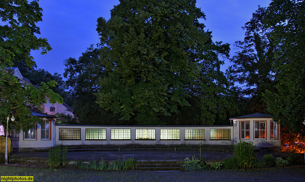 Bad Schandau Kurpark Parktheater Freilluftbühne mit Pavillons