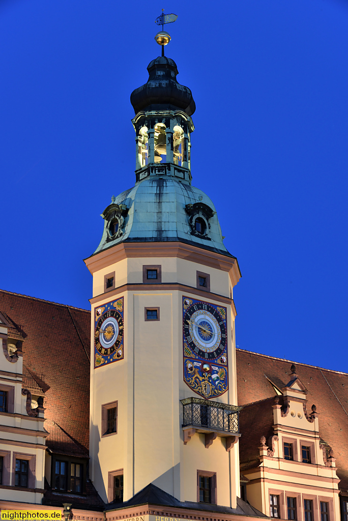 Leipzig Sachsen Altes Rathaus Renaissancebau erbaut 1556 von Baumeistern Paul Speck und Paul Widemann für Bürgermeister und Grosskaufmann Hieronymus Lotter