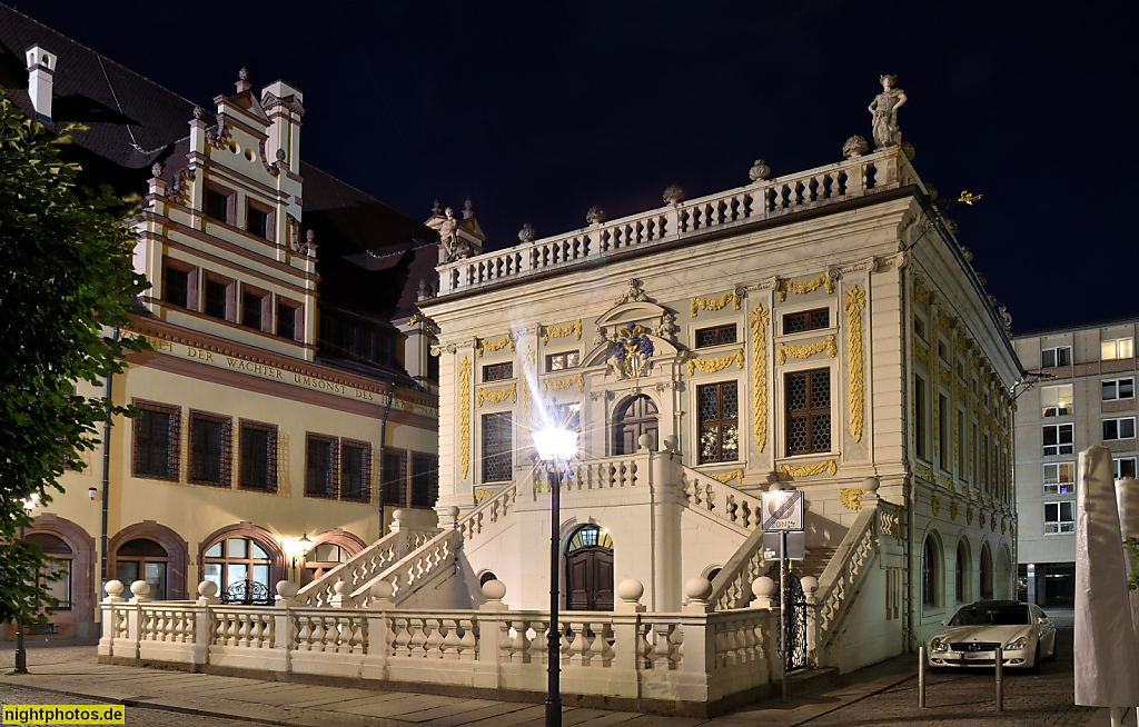 Leipzig Alte Handelsbörse erbaut 1678-1687 im Barockstil von Baumeister Johann Georg Starcke am Naschmarkt