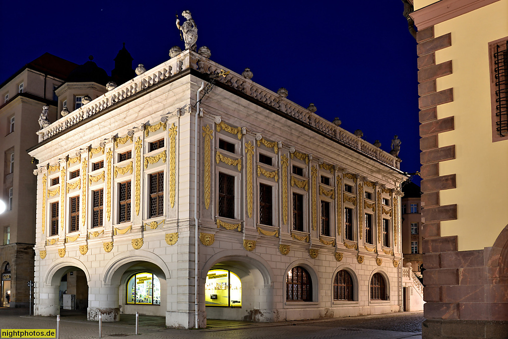 Leipzig Alte Handelsbörse erbaut 1678-1687 im Barockstil von Baumeister Johann Georg Starcke am Salzgässchen