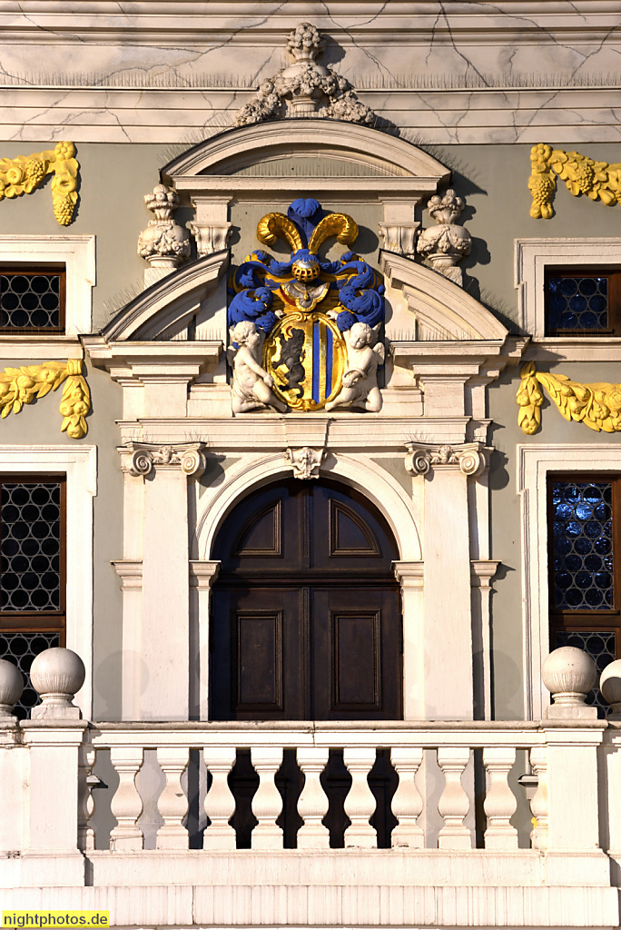 Leipzig Alte Handelsbörse erbaut 1678-1687 im Barockstil von Baumeister Johann Georg Starcke am Naschmarkt