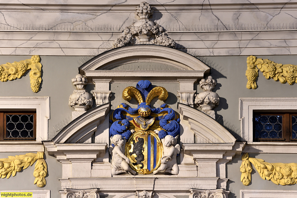 Leipzig Alte Handelsbörse erbaut 1678-1687 im Barockstil von Baumeister Johann Georg Starcke am Naschmarkt