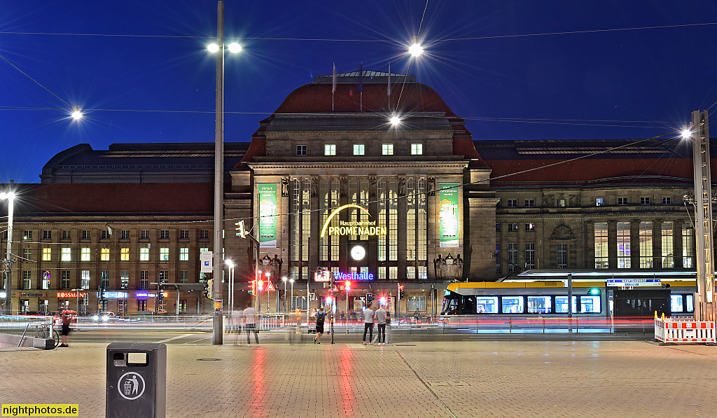Leipzig Hauptbahnhof erbaut 1909-1915 von William Lossow und Max Hans Kühne unter Projektleitung von Clemens Thieme