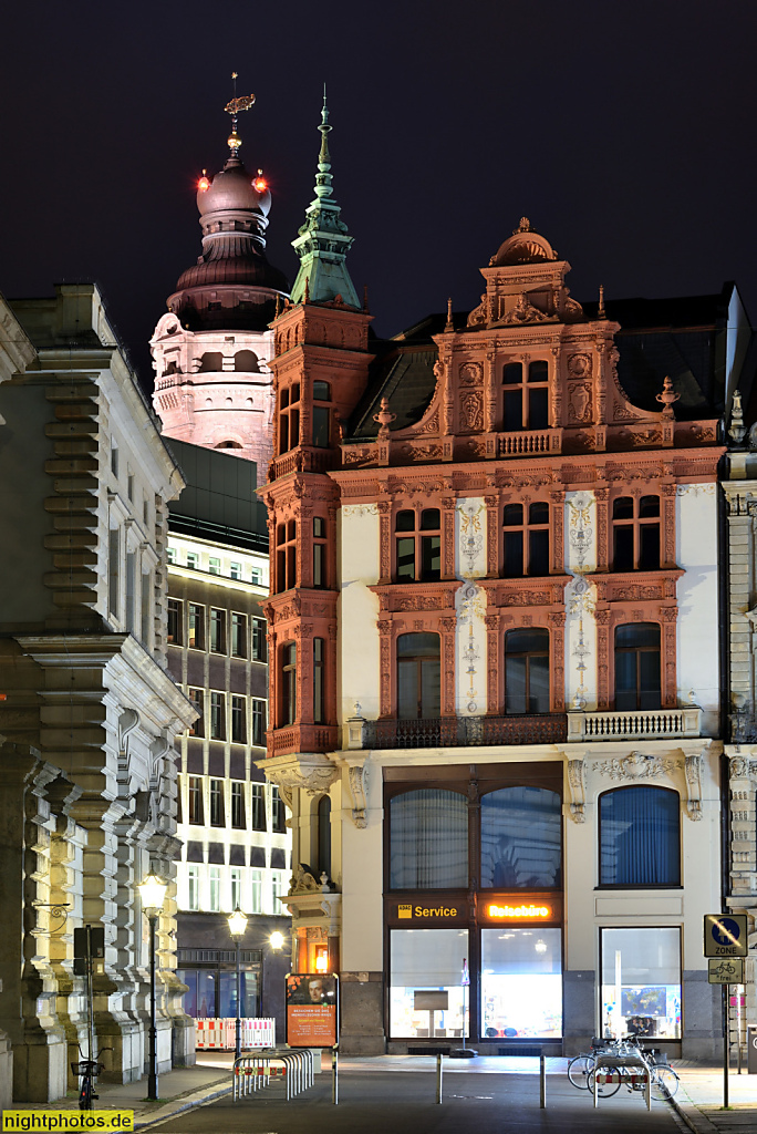 Leipzig Klingerhaus erbaut 1887-1888 von Arwed Rossbach für Heinrich Louis Klinger im Renaissancestil in der Petersstrasse 48