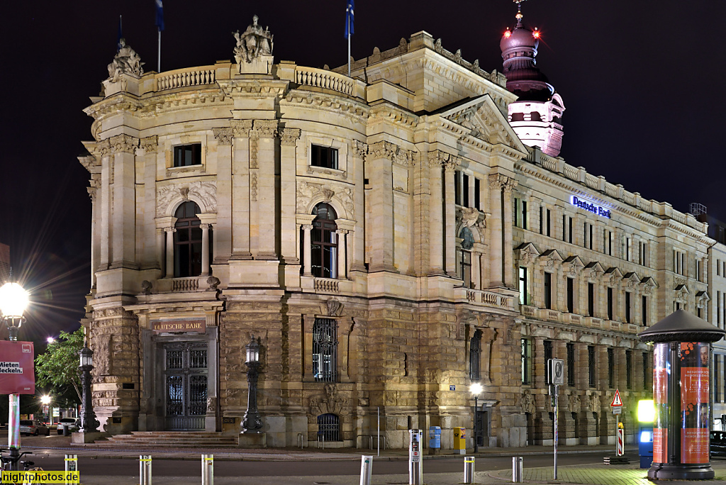 Leipzig Deutsche Bank erbaut 1898-1901 von Arwed Rossbach für die Leipziger Bank im historistischen Stil am Martin-Luther-Ring