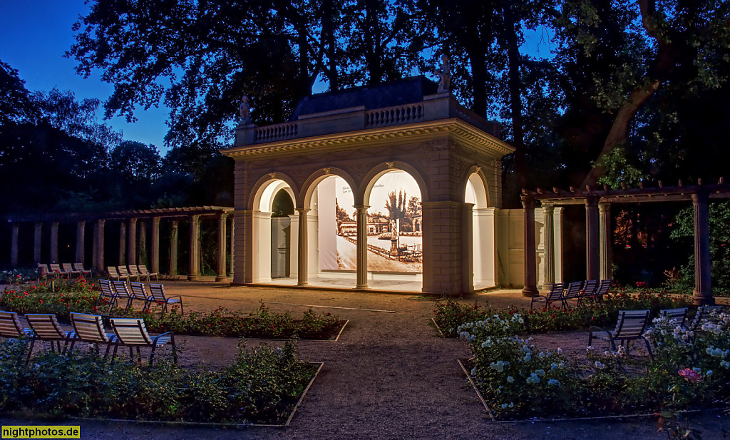 Berlin Pankow Rosenpavillon im Bürgerpark. Gestaltet als Landschaftspark 1863-1864 von Wilhelm Perring für Zeitungsverleger Hermann Killisch-Horn