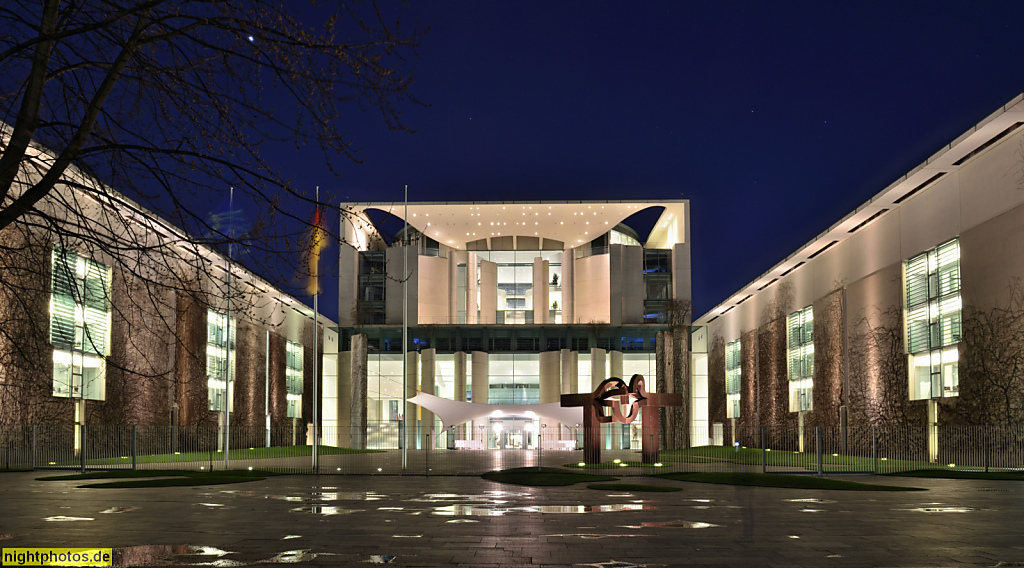 Berlin Regierungsviertel Bundeskanzleramt erbaut 2001 von Axel Schultes und Charlotte Frank in Tiergarten