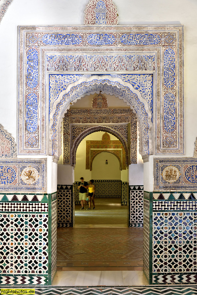 Real Alcázar de Sevilla. Königspalast. Erbaut ab 1364 für Pedro I. in Mudéjar Stil. Palacio del Rey Don Pedro i. Sala de los Infantes