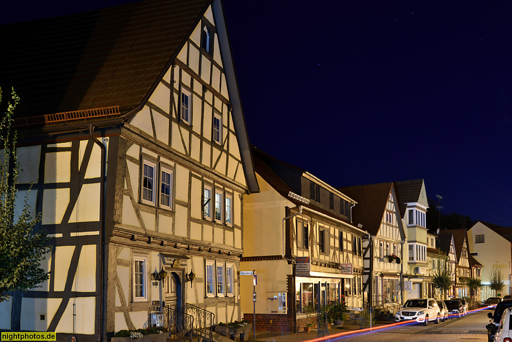 Steinau an der Strasse. Fachwerkhäuser an der Brüder-Grimm-Strasse