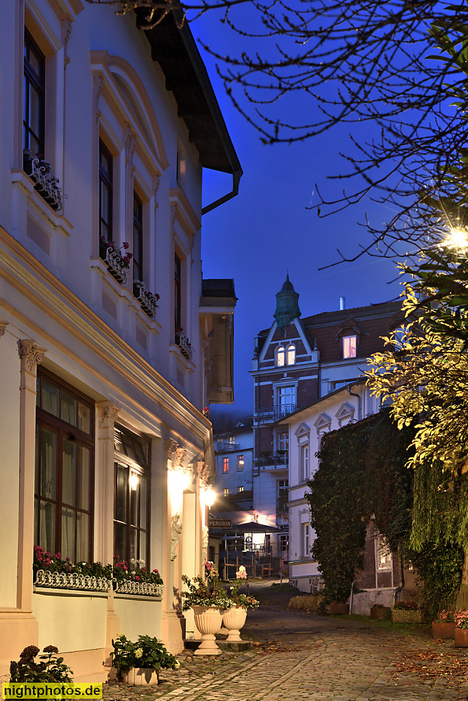 Rügen Sassnitz Bachpromenade in der Altstadt