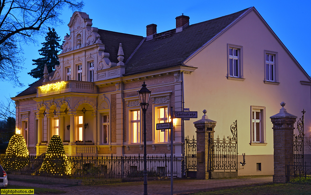 Berlin Marienfelde Wohnhaus erbaut 1899-1901 von Karl A Schmidt und August Lau für Bauerngutsbesitzer Ferdinand Wiese und Landwirt Ernst Wiese