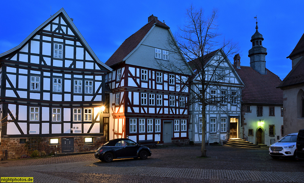 Schlitz Altstadt Stadtverwaltung mit Rathaus erbaut im 16. Jahrhundert mit Dachreiter von 1757