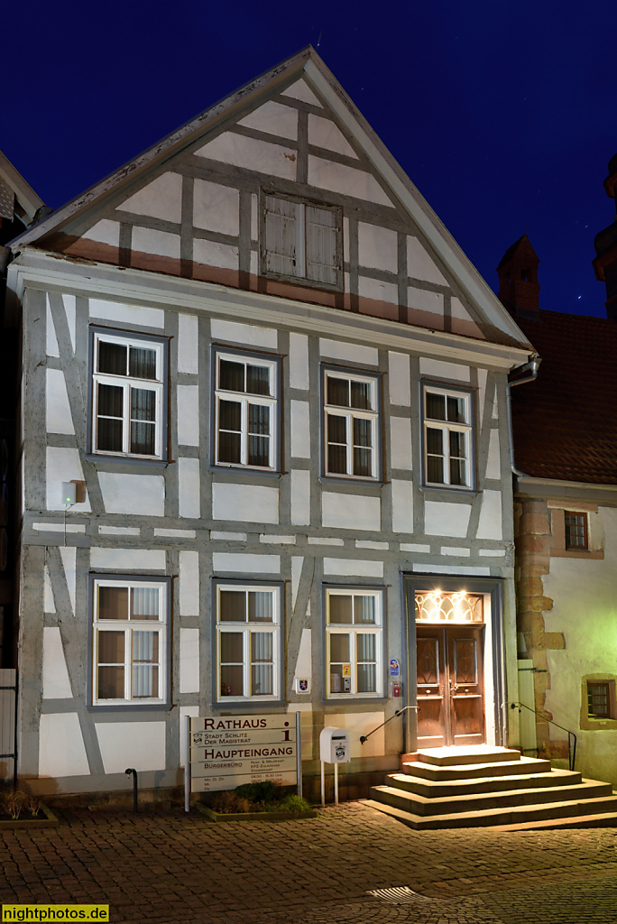 Schlitz Altstadt Stadtverwaltung mit Rathaus erbaut im 16. Jahrhundert
